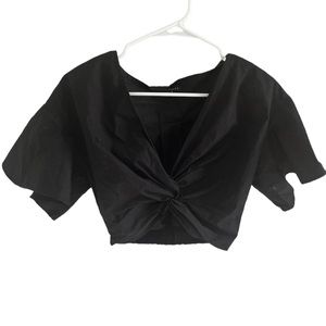 haite monde black crop top size small